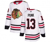 Adidas Chicago Blackhawks #13 CM Punk Authentic White Away NHL Jersey