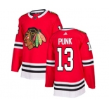 Adidas Chicago Blackhawks #13 CM Punk Premier Red Home NHL Jersey