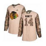 Adidas Chicago Blackhawks #14 Chris Kunitz Authentic Camo Veterans Day Practice NHL Jersey