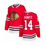 Adidas Chicago Blackhawks #14 Chris Kunitz Authentic Red Home NHL Jersey