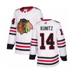 Adidas Chicago Blackhawks #14 Chris Kunitz Authentic White Away NHL Jersey