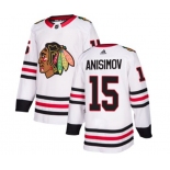 Adidas Chicago Blackhawks #15 Artem Anisimov Authentic White Away NHL Jersey