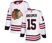 Adidas Chicago Blackhawks #15 Artem Anisimov Authentic White Away NHL Jersey