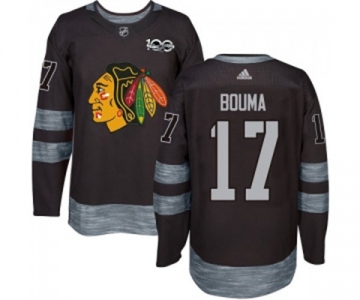 Adidas Chicago Blackhawks #17 Lance Bouma Authentic Black 1917-2017 100th Anniversary NHL Jersey