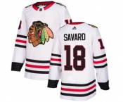 Adidas Chicago Blackhawks #18 Denis Savard Authentic White Away NHL Jersey