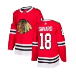 Adidas Chicago Blackhawks #18 Denis Savard Premier Red Home NHL Jersey