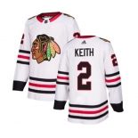 Adidas Chicago Blackhawks #2 Duncan Keith Authentic White Away NHL Jersey