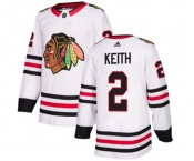 Adidas Chicago Blackhawks #2 Duncan Keith Authentic White Away NHL Jersey