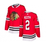 Adidas Chicago Blackhawks #2 Duncan Keith Premier Red Home NHL Jersey