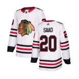 Adidas Chicago Blackhawks #20 Brandon Saad Authentic White Away NHL Jersey