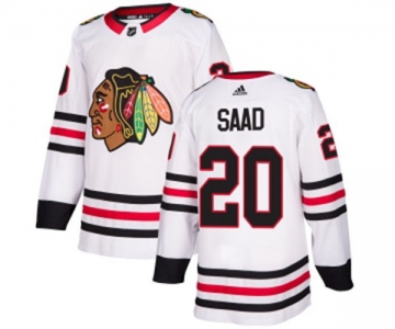 Adidas Chicago Blackhawks #20 Brandon Saad Authentic White Away NHL Jersey