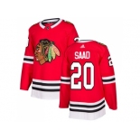 Adidas Chicago Blackhawks #20 Brandon Saad Red Home Authentic Stitched NHL Jersey