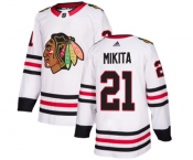 Adidas Chicago Blackhawks #21 Stan Mikita Authentic White Away NHL Jersey