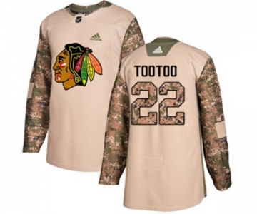 Adidas Chicago Blackhawks #22 Jordin Tootoo Authentic Camo Veterans Day Practice NHL Jersey