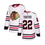 Adidas Chicago Blackhawks #22 Jordin Tootoo Authentic White Away NHL Jersey