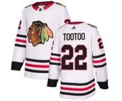 Adidas Chicago Blackhawks #22 Jordin Tootoo Authentic White Away NHL Jersey