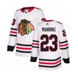 Adidas Chicago Blackhawks #23 Brandon Manning Authentic White Away NHL Jersey