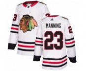 Adidas Chicago Blackhawks #23 Brandon Manning Authentic White Away NHL Jersey