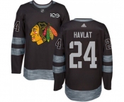 Adidas Chicago Blackhawks #24 Martin Havlat Authentic Black 1917-2017 100th Anniversary NHL Jersey