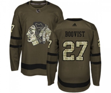 Adidas Chicago Blackhawks #27 Adam Boqvist Authentic Green Salute to Service NHL Jersey