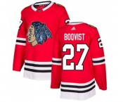 Adidas Chicago Blackhawks #27 Adam Boqvist Authentic Red Fashion Gold NHL Jersey