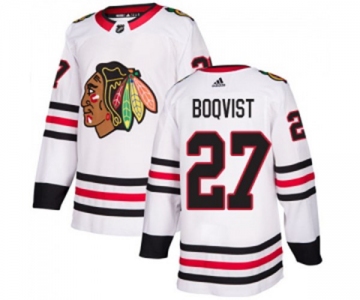 Adidas Chicago Blackhawks #27 Adam Boqvist Authentic White Away NHL Jersey