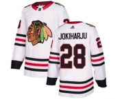 Adidas Chicago Blackhawks #28 Henri Jokiharju Authentic White Away NHL Jersey