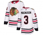 Adidas Chicago Blackhawks #3 Keith Magnuson Authentic White Away NHL Jersey