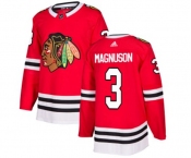 Adidas Chicago Blackhawks #3 Keith Magnuson Premier Red Home NHL Jersey