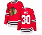 Adidas Chicago Blackhawks #30 Cam Ward Authentic Red Home NHL Jersey