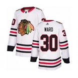 Adidas Chicago Blackhawks #30 Cam Ward Authentic White Away NHL Jersey