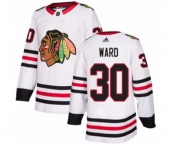 Adidas Chicago Blackhawks #30 Cam Ward Authentic White Away NHL Jersey