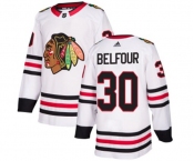 Adidas Chicago Blackhawks #30 ED Belfour Authentic White Away NHL Jersey