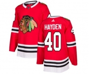 Adidas Chicago Blackhawks #40 John Hayden Premier Red Home NHL Jersey