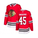 Adidas Chicago Blackhawks #45 Luc Snuggerud Authentic Red Home NHL Jersey