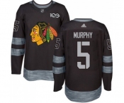 Adidas Chicago Blackhawks #5 Connor Murphy Authentic Black 1917-2017 100th Anniversary NHL Jersey