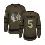 Adidas Chicago Blackhawks #5 Connor Murphy Authentic Green Salute to Service NHL Jersey