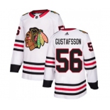 Adidas Chicago Blackhawks #56 Erik Gustafsson Authentic White Away NHL Jersey