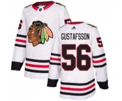 Adidas Chicago Blackhawks #56 Erik Gustafsson Authentic White Away NHL Jersey