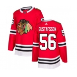 Adidas Chicago Blackhawks #56 Erik Gustafsson Premier Red Home NHL Jersey