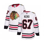 Adidas Chicago Blackhawks #67 Tanner Kero Authentic White Away NHL Jersey