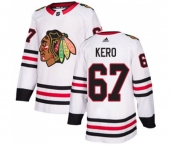 Adidas Chicago Blackhawks #67 Tanner Kero Authentic White Away NHL Jersey