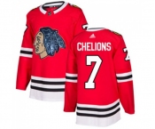 Adidas Chicago Blackhawks #7 Chris Chelios Premier Red Home NHL Jersey