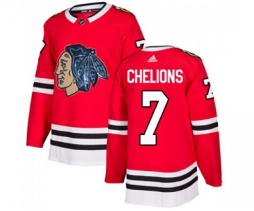 Adidas Chicago Blackhawks #7 Chris Chelios Premier Red Home NHL Jersey