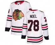 Adidas Chicago Blackhawks #78 Nathan Noel Authentic White Away NHL Jersey