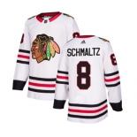 Adidas Chicago Blackhawks #8 Nick Schmaltz Authentic White Away NHL Jersey