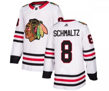 Adidas Chicago Blackhawks #8 Nick Schmaltz Authentic White Away NHL Jersey