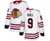 Adidas Chicago Blackhawks #9 Bobby Hull Authentic White Away NHL Jersey