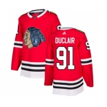 Adidas Chicago Blackhawks #91 Anthony Duclair Authentic Red Fashion Gold NHL Jersey