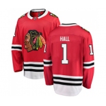 Chicago Blackhawks #1 Glenn Hall Fanatics Branded Red Home Breakaway NHL Jersey